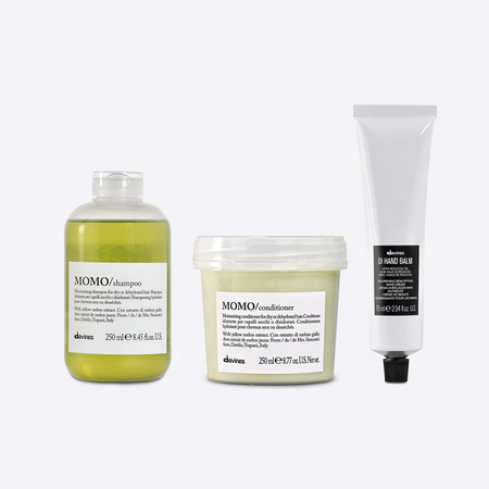 Zestaw Davines Essential Haircare MOMO do włosów przesuszonych + krem do rąk OI