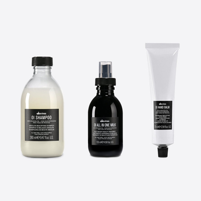 Zestaw Davines OI zapewniający włosom absolutne piękno: szampon + mleczko + krem do rąk