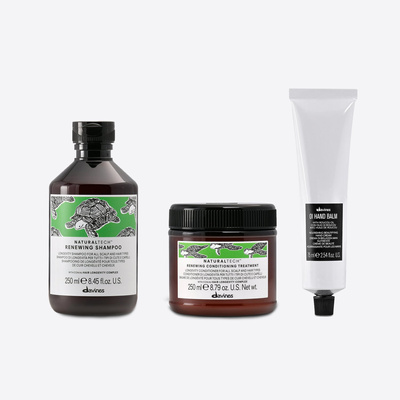 Zestaw Davines Naturaltech Renewing o działaniu anti-aging + krem do rąk OI