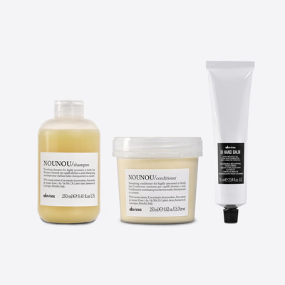 Zestaw Davines Essential Haircare NOUNOU do włosów zniszczonych + krem do rąk OI
