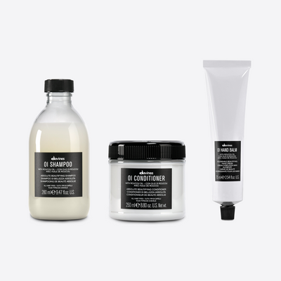 Zestaw Davines OI zapewniający włosom absolutne piękno: szampon + odżywka + krem do rąk